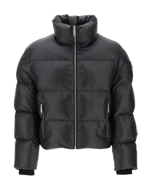 Bally Black Cropped Puffer Jacket In Ripstop for men