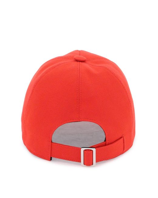 Ferragamo Red Logo Baseball Cap for men