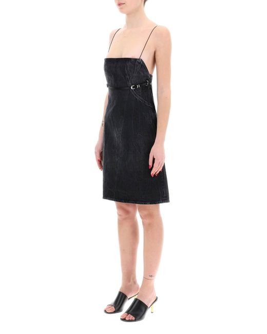 Givenchy Black Short Denim Voyou Dress For