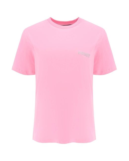 T Shirt Con Cut Out E Strass di ROTATE BIRGER CHRISTENSEN in Pink
