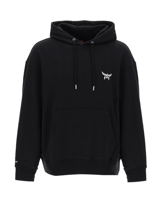 MCM Black Hooded Sweatshirt With for men