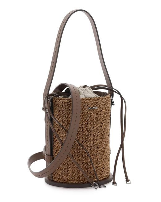 Max Mara Brown "archetype Crochet Bucket Bag"