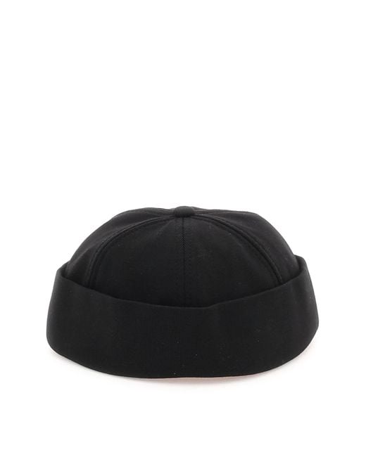 HUGO Black Cotton Docker Cap for men