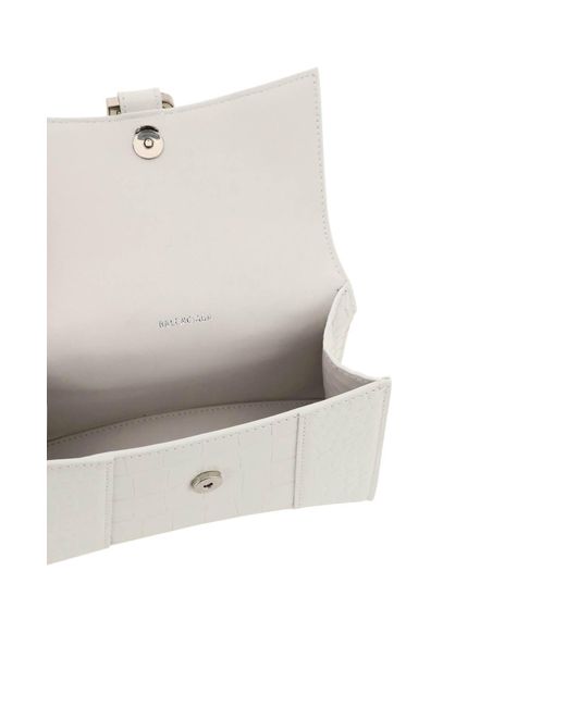 Balenciaga White Hourglass Top Handle Bag Xs