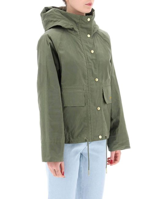 Barbour Green Nith Hooded Jacket With