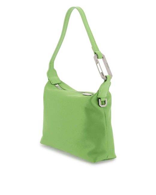 Eera Green Satin Mini Moon Bag