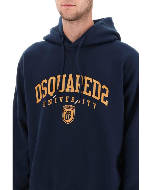 DSquared² Blue University Cool Fit Hoodie for men
