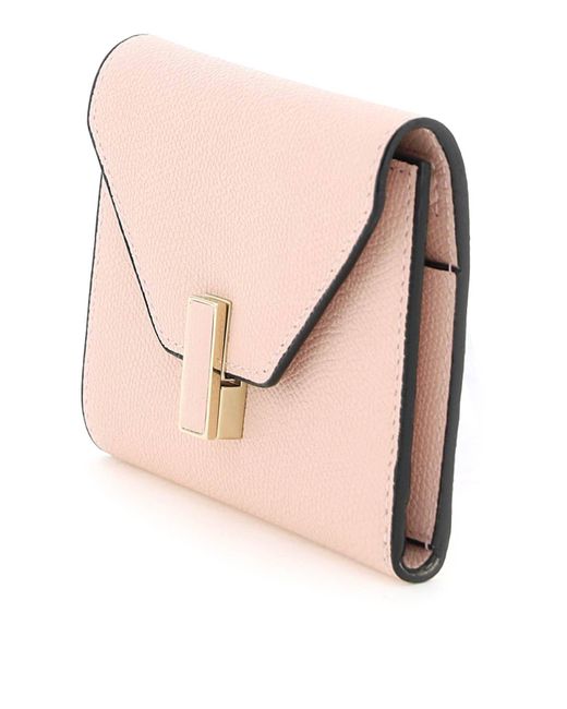 Valextra Pink Iside Trifold Wallet