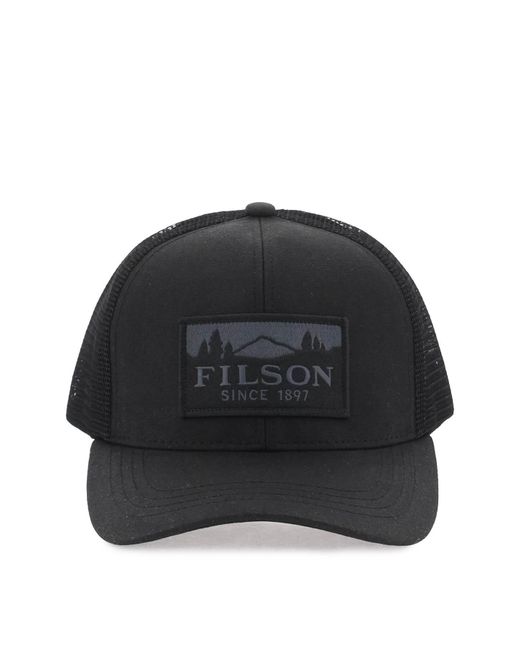 Filson Black Water-repellent Cotton Trucker for men