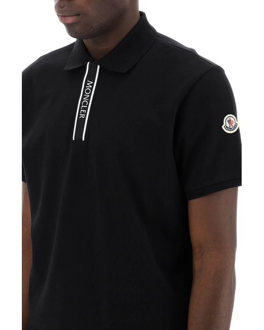 Mens black outlet moncler polo