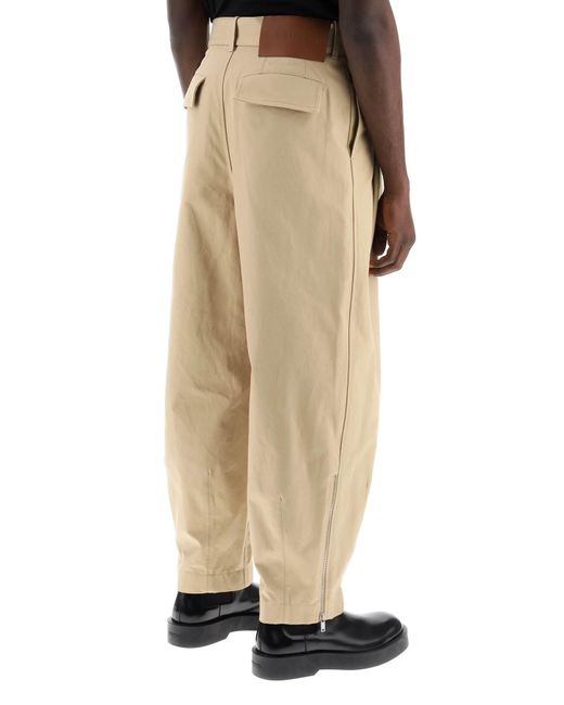Jil Sander Natural Cotton Pants With Removable Belt for men