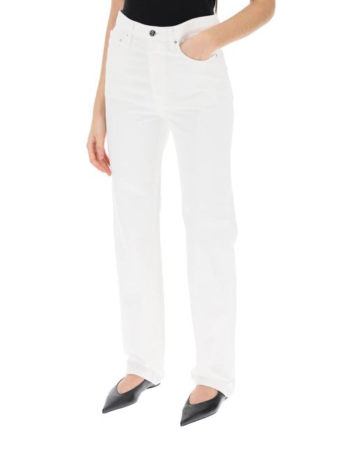 Jeans Loose A Taglio Dritto di Totême  in White