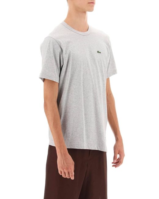 T Shirt Asimmetrica X Lacoste di Comme des Garçons in Gray da Uomo