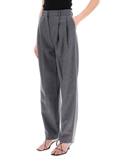 Pantaloni Sartoriali In Flanella Leggera di Totême  in Gray
