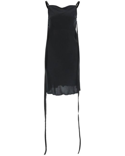 Ann Demeulemeester Black Caro Knee-length Slip Dress