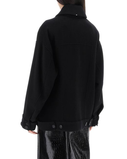 Cappotto monopetto in lana di Sportmax in Black