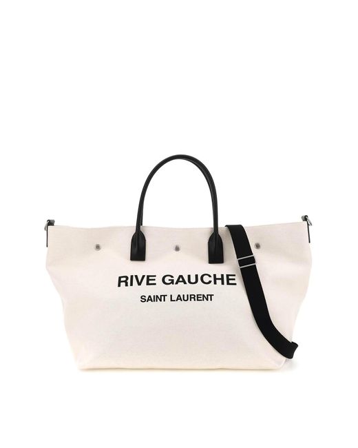 Saint Laurent Natural Canvas Rive Gauche Maxi Shopping Bag for men