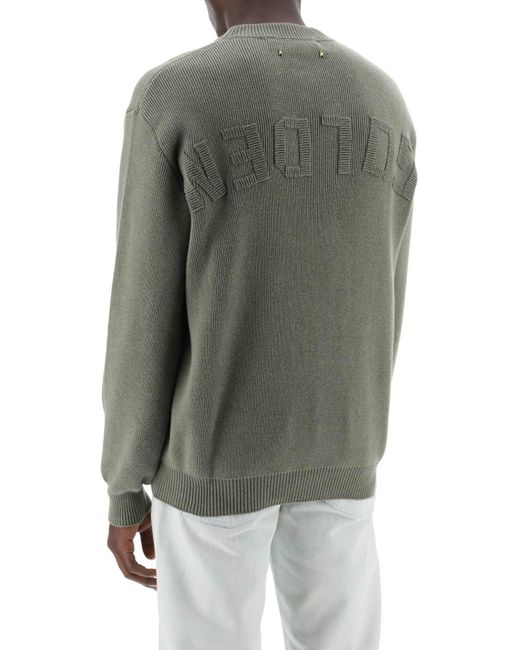 Golden Goose Deluxe Brand Green Davis Cotton Rib Sweater for men
