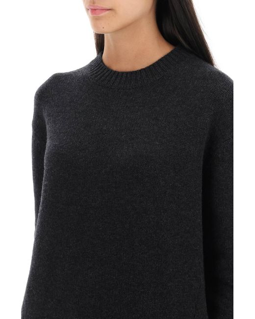 Max Mara Black 'irlanda' Crew-neck Sweater In Wool And Cashmere