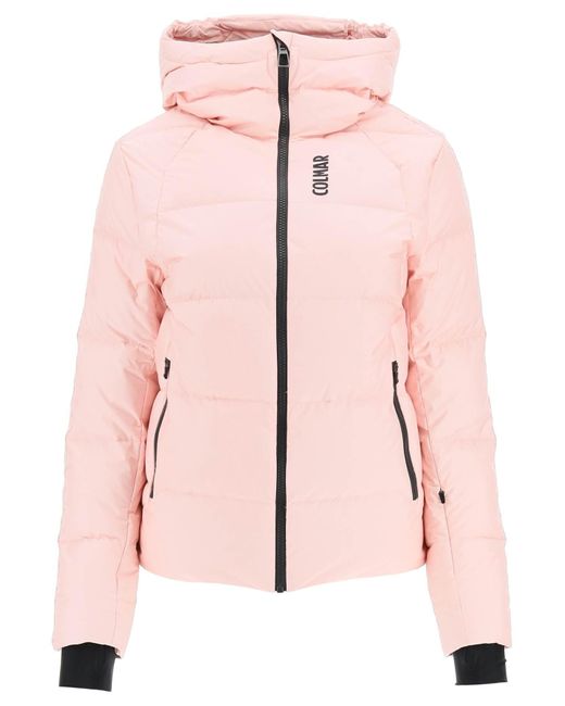 Colmar Pink Nylon Ski Puffer Jacket