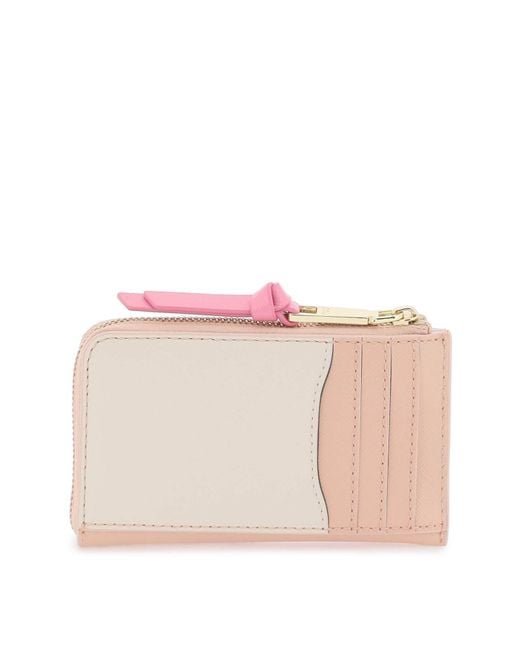 Portafoglio The Utility Snapshot Top Zip Multi Wallet di Marc Jacobs in Pink