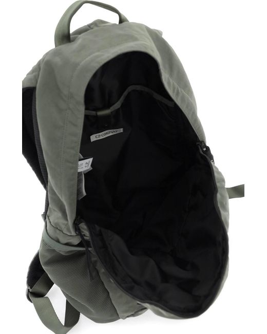 C P Company Gray Nylon B Lens Backpack for men
