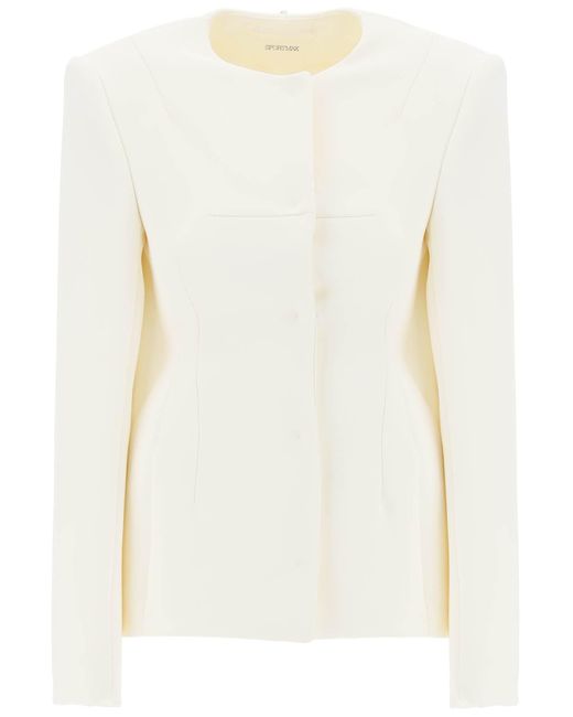 Sportmax White "Tailored And Cocoon-Shaped