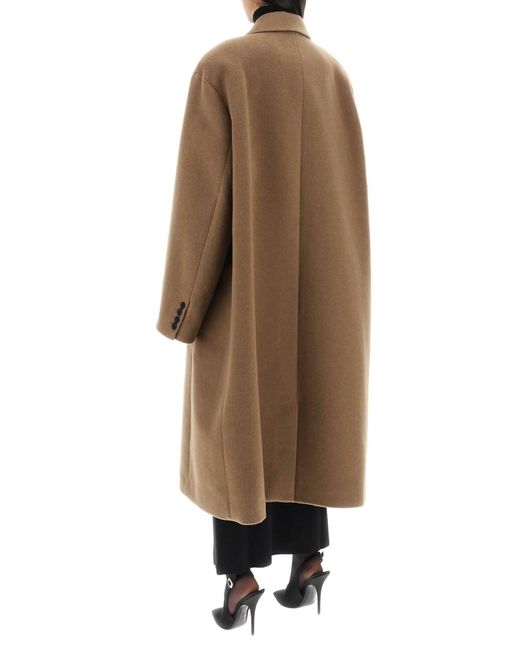 Cappotto Oversize di Saint Laurent in Brown