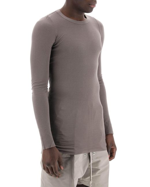 Rick Owens Gray Long-sleeved T-shirt for men