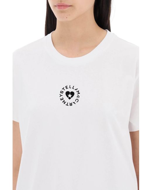 Stella McCartney White Iconic Mini Heart T-Shirt