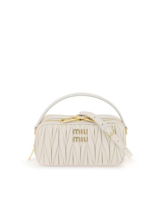 Miu Miu Natural Matelassé Nappa Leather Mini Bag