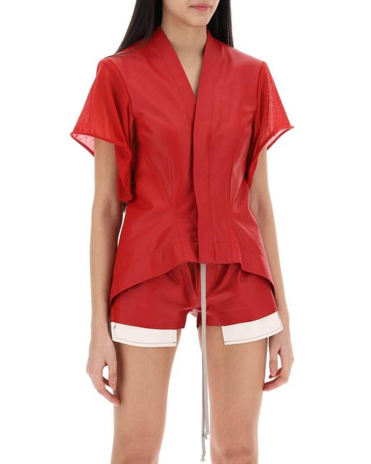 Rick Owens Red Jacket By Tommy V