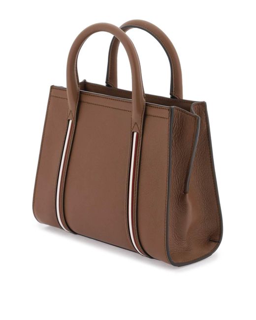 Bally Brown Small Code Tote Bag