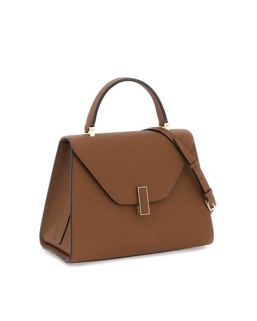 Valextra Brown Medium Iside Top Handle Bag