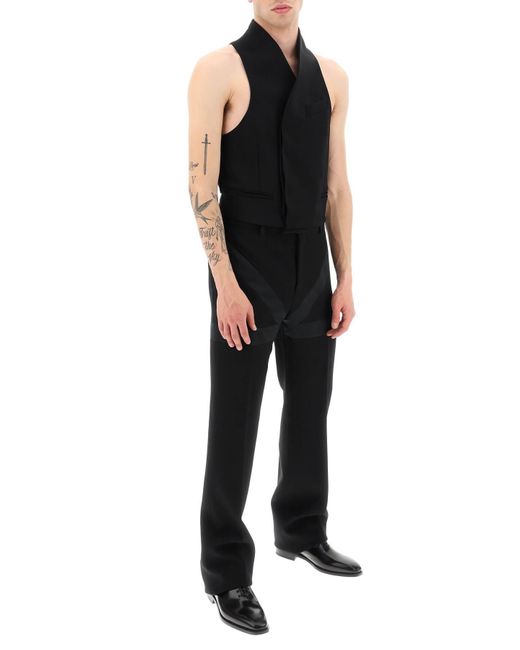 Ferragamo Black Pants With Inlays for men