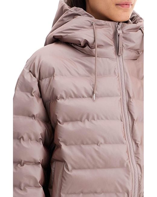 Rains Pink Lohja Short Puffer Jacket