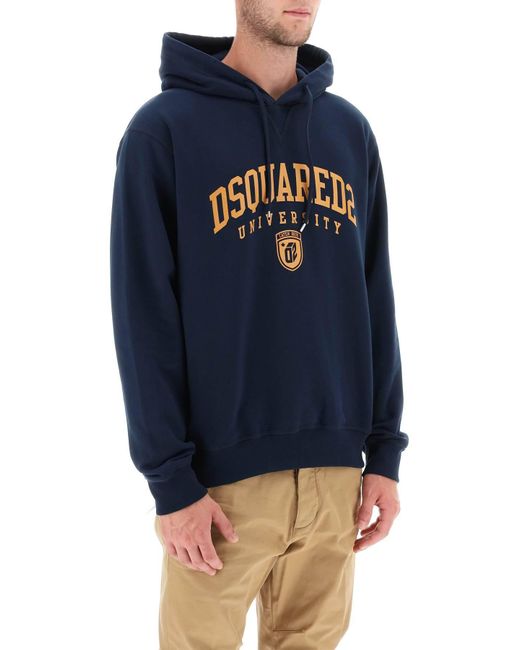 DSquared² Blue University Cool Fit Hoodie for men