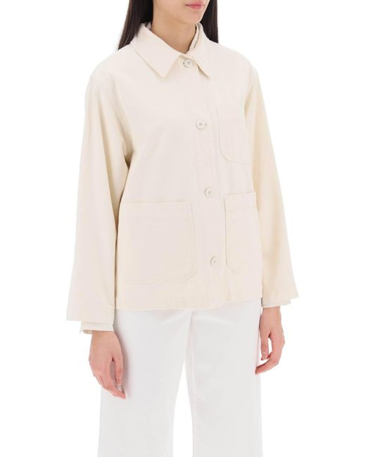 Weekend by Maxmara White Single-Breasted Cotton Jacket