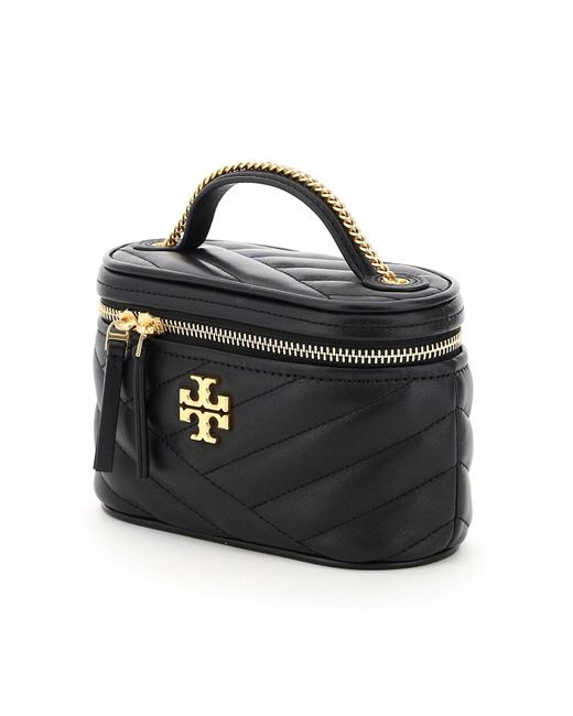 Tory Burch Kira Chevron Mini Vanity Case in Black | Lyst Australia