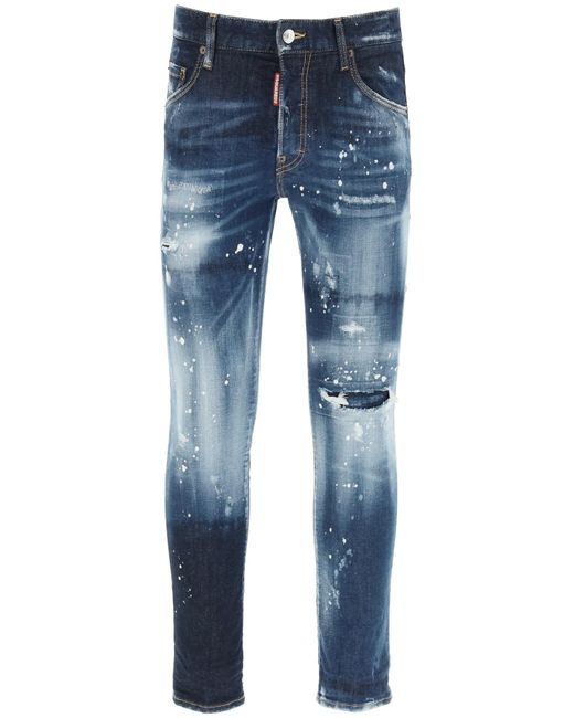 DSquared² Blue Dark Ss Snowboard Wash Skater Jeans for men