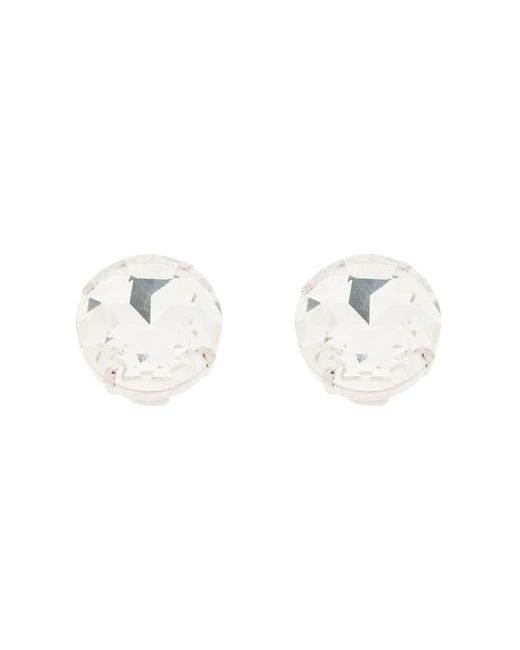 Alessandra Rich Metallic Crystal Clip-On Earrings