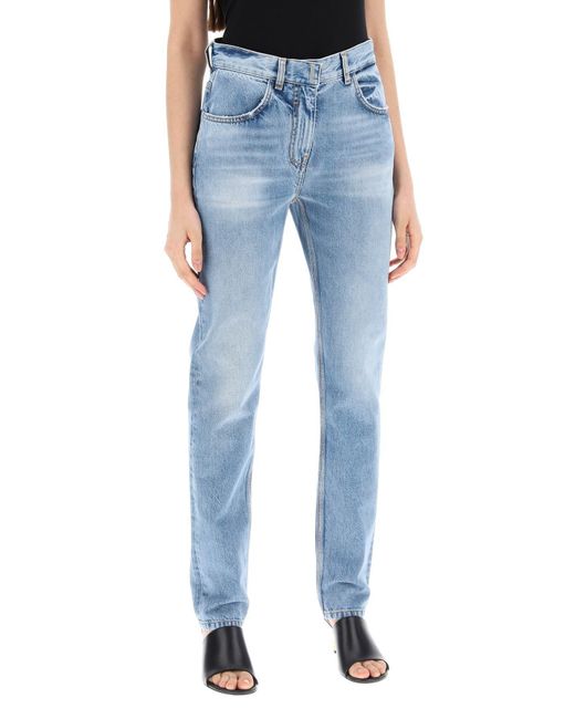 Givenchy Blue Light Wash Cigarette Jeans With Nine Words