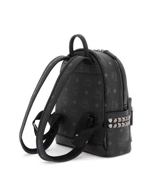 MCM Black Stark Mini Backpack for men