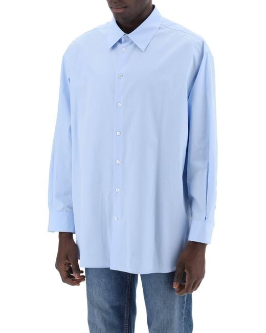 The Row Blue Lukre Poplin Shirt for men