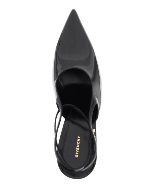 Givenchy Black Patent Leather Slingback Pumps