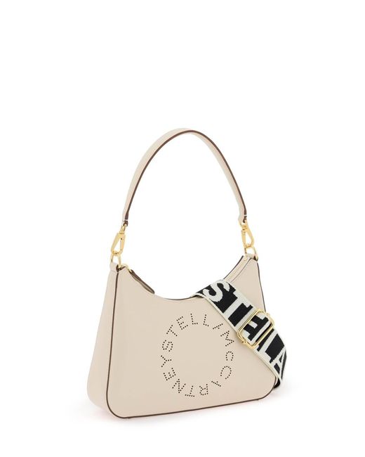 Stella McCartney Natural Small Logo Shoulder Bag