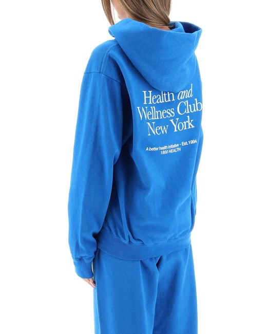Sporty & Rich Blue Hoodie With Hwcny Print