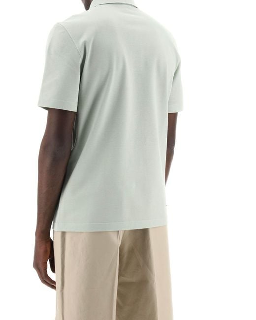 Ferragamo Green Organic Cotton Polo Shirt for men