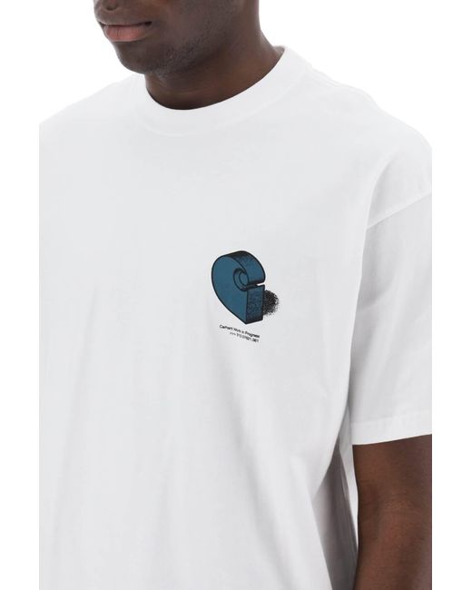 Carhartt White Round Neck T-Shirt Diagram for men