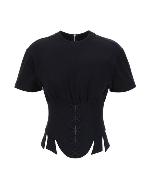 T-Shirt Corsetto Dark Versailles di Dilara Findikoglu in Black